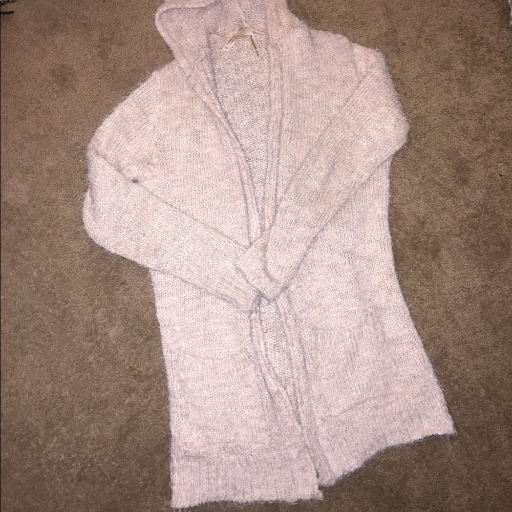 Pale Pink Sweater Cardigan